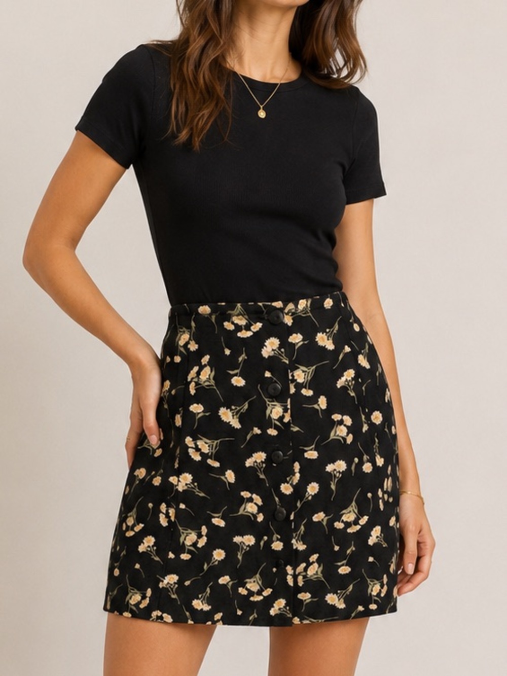 Vintage B. Moss Floral Mini Skirt